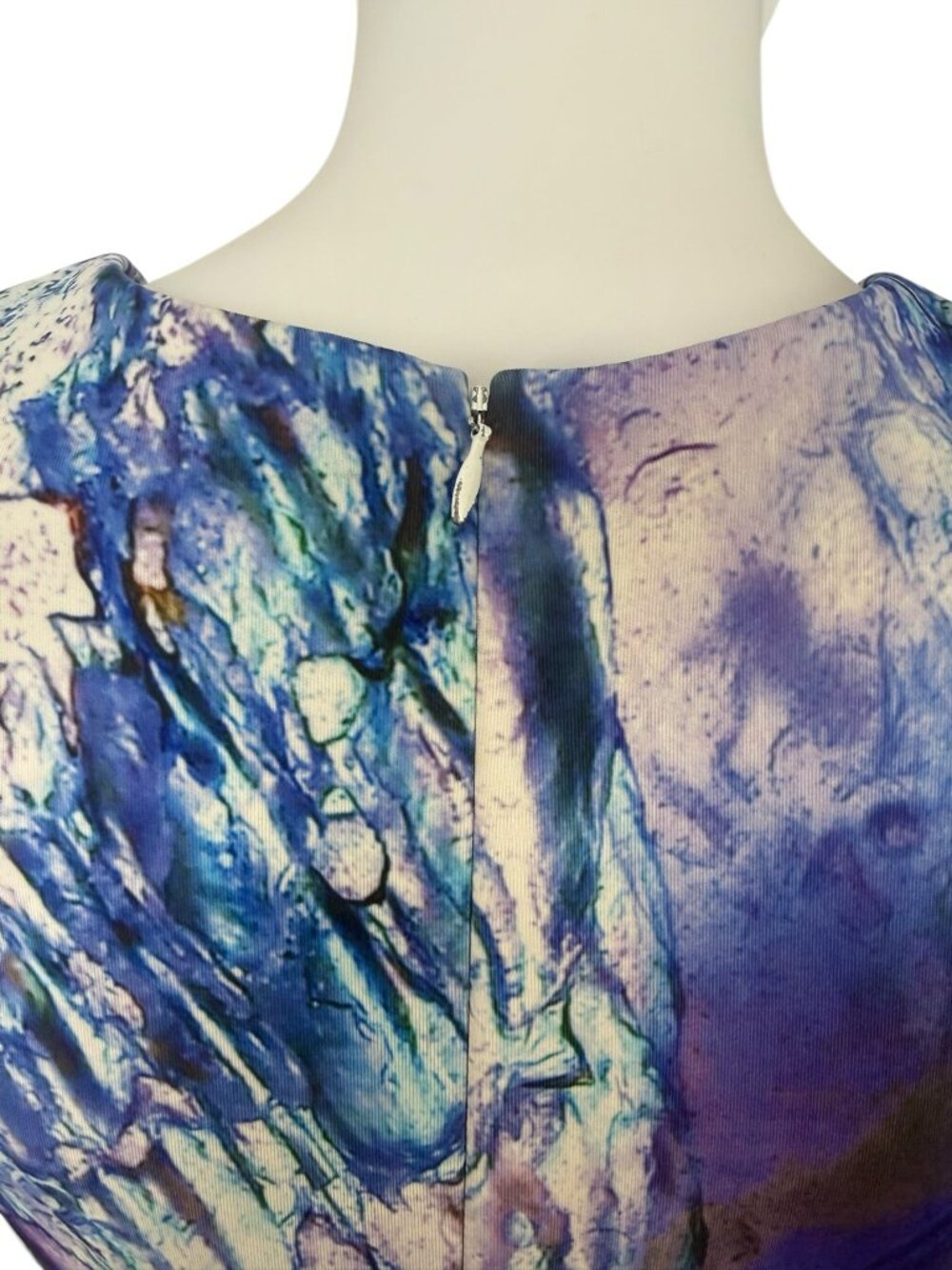 Gabriella Cadena Purple Marbled Over Cocktail Dress Size 4 O0835 - Picture 6 of 10